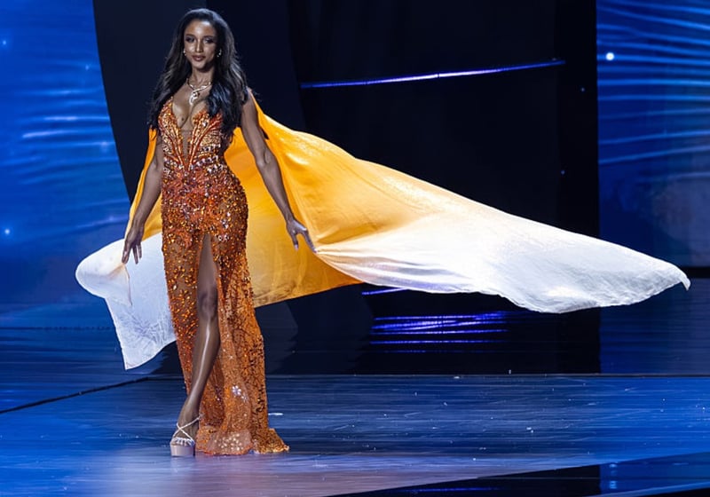 Miss Universe contestant rushed to hospital after falling off stage