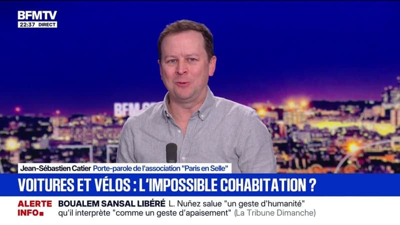 Voitures et vélos dans Paris: "Aujourd'hui, le vélo est incontournable", déclare Jean-Sébastien Catier, porte-parole de l'association "Paris en Selle"