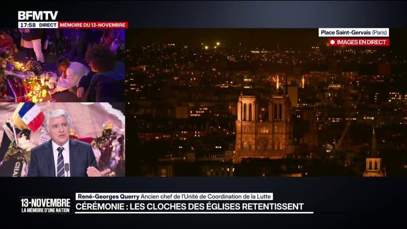 13-Novembre: les deux bourdons de la cathédrale Notre-Dame de Paris retentissent pour rendre hommage aux victimes