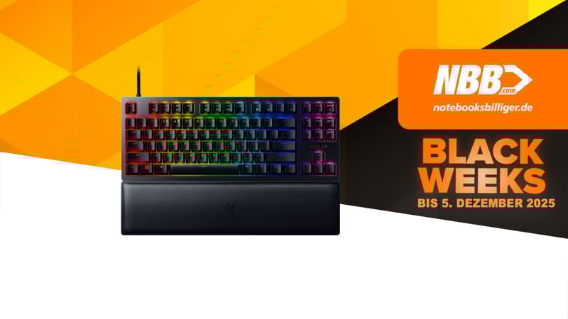 Black-Weeks-Deal: Mechanische TKL-Tastatur von Razer mit RGB-Leuchten