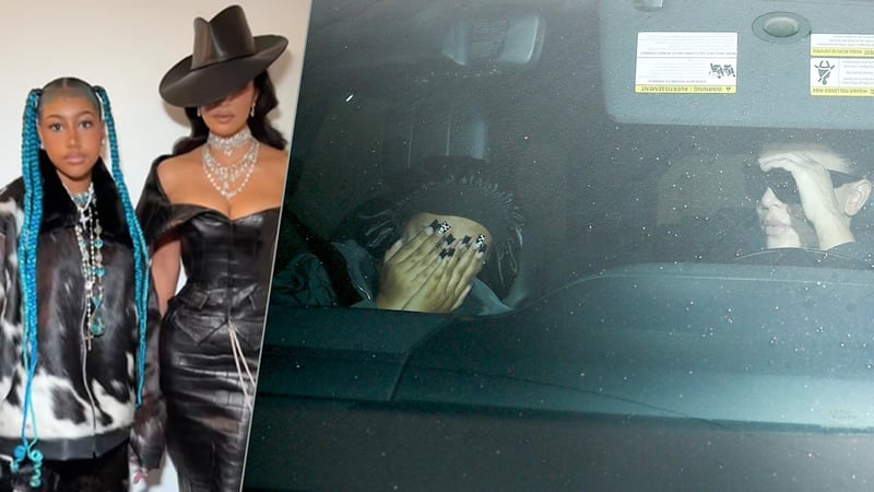 Piercing-Probleme bei den Kardashians? - Kim Kardashian mit Tochter North beim Arzt