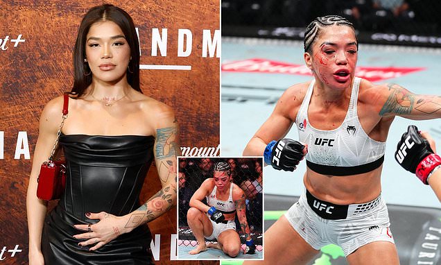Stunning UFC star left unrecognizable after brutal bloody defeat at Madison Square Garden