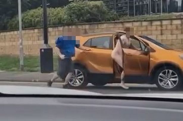 Naked cocaine and booze-fuelled thug jailed after 'two day bender' chaos