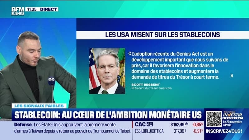 Les signaux faibles - Stablecoin, au cœur de l'ambition monétaire US - 14/11