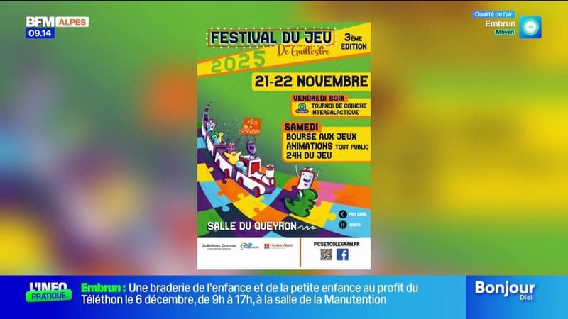 Festival du Jeu à Guillestre - La météo de Colas du vendredi 21 novembre 2025