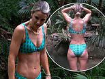 I'm A Celeb's Vogue Williams makes her jungle bikini debut and displays ripped six-pack as fans accuse her of 'fishing for compliments' after admitting she feels 'ugly'