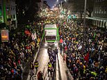 German hard-right party sets up new youth wing as thousands of furious protesters descend on town