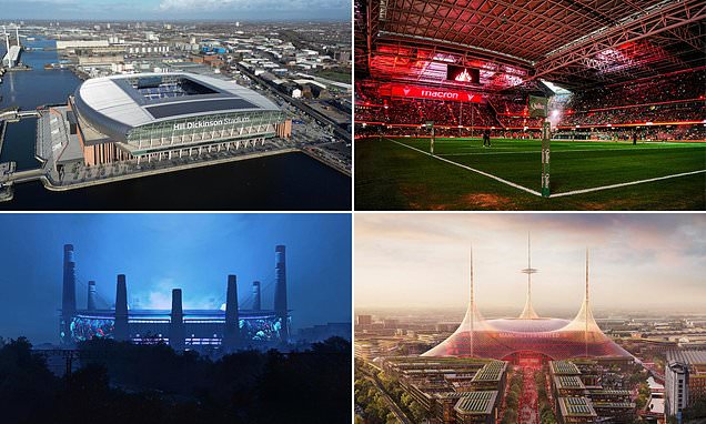 Revealed: The incredible list of new stadiums lined up for UK-based 2035 Women's World Cup - including an unreleased Chelsea revamp and Man United and Birmingham's new grounds