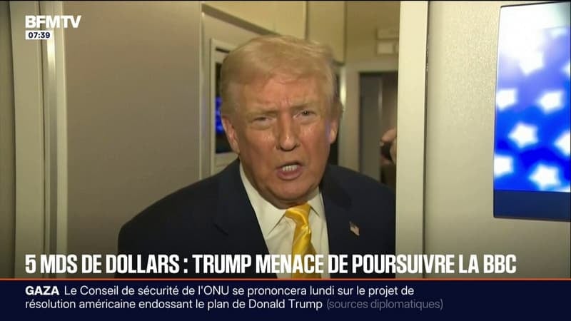 "Entre un et cinq milliards de dollars": Donald Trump assure vouloir poursuivre la BBC