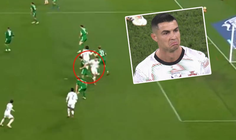 Ronaldo'ya tarihi kırmızı kart! Şaşkına döndü