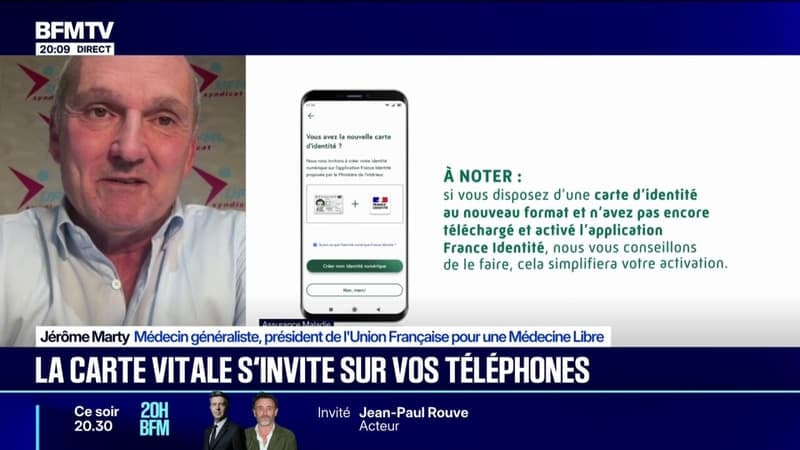 Carte vitale sur les téléphone: pour Jérôme Marty, médecin généraliste, "le système n'est pas prêt"