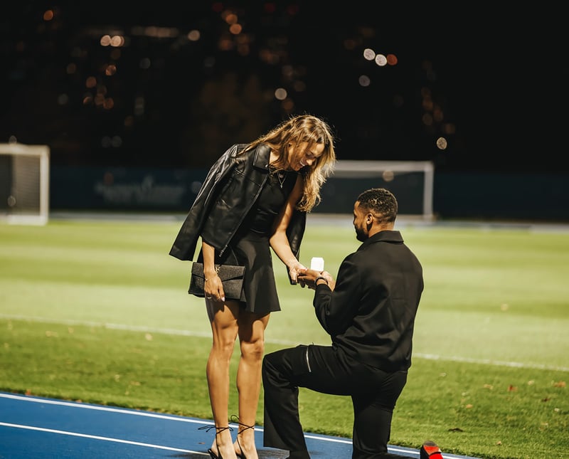 Giants star Darius Slayton engaged to track star girlfriend Anna Hall