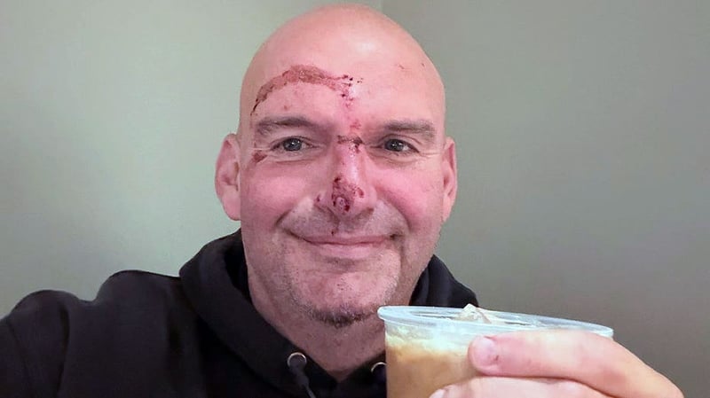 Sen. Fetterman shares graphic photo after heart rhythm scare, says doctors ‘put me back together’