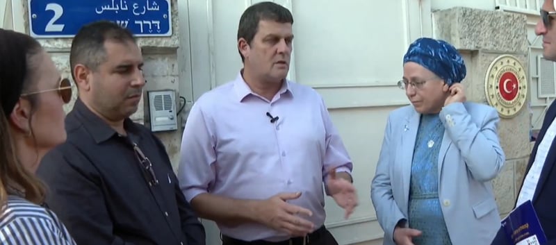 Irkçı İsrailli Bakandan Türkiye'nin Kudüs Başkonsolosluğu önünde kışkırtıcı adım