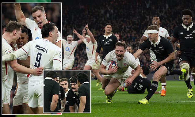 England 33-19 New Zealand: All Blacks stunned at Twickenham as Steve Borthwick's side romp to famous win with a sensational comeback inspired by George Ford's drop goal spree