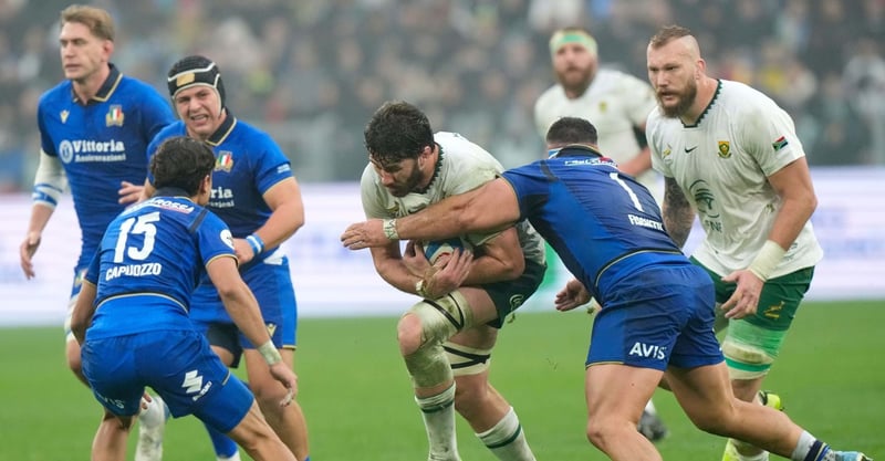 Rugby, le difficoltà non fermano un Sudafrica troppo forte: Italia battuta 14-32