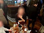 Moment 'sneaky' bag thieves swipe drinker's valuables from right under her nose in mere seconds... but would YOU have noticed?