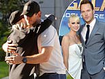 Chris Pratt and Anna Faris reunite for second time in 7 years as they hug in front of Katherine Schwarzenegger