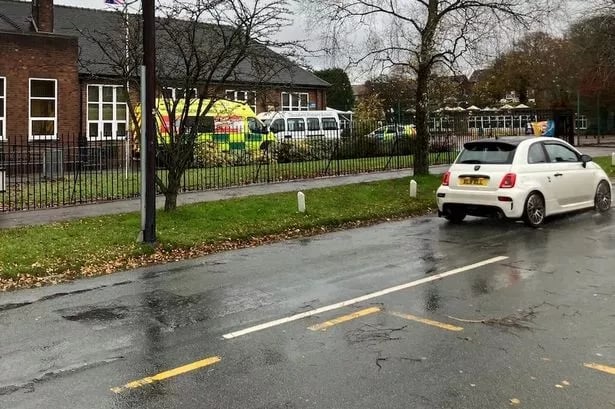 Knypersley LIVE: Child 'knocked down' at school as police and paramedics swarm
