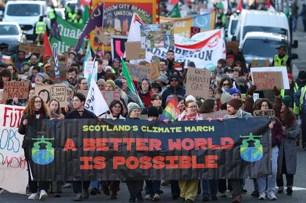 Thousands march in Glasgow to protest against climate crisis
