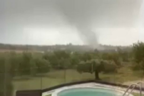 Moment twister which killed one Brit rips through holiday park