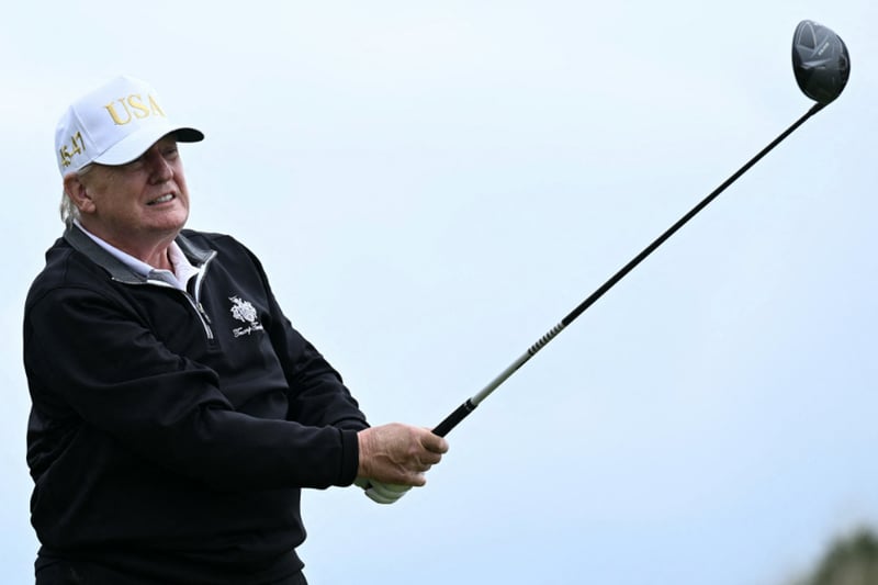 Trump says he ‘doesn’t get to practice very much’ as he brags about his golf championships