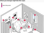 Think your child is secretly vaping? Experts reveals the most common hiding spots for e-cigarettes - including inside stuffed toys