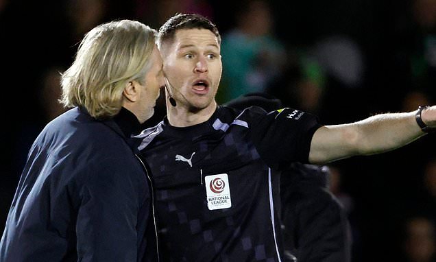Robbie Savage sparks melee after Forest Green triumph against old play-off rivals Southend in highly-charged National League clash