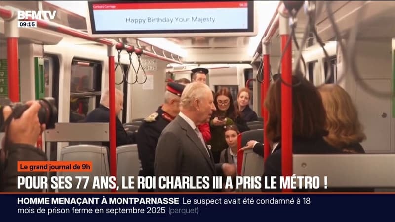 Pour ses 77 ans, le roi Charles III s'offre un tour dans le métro au Pays de Galles