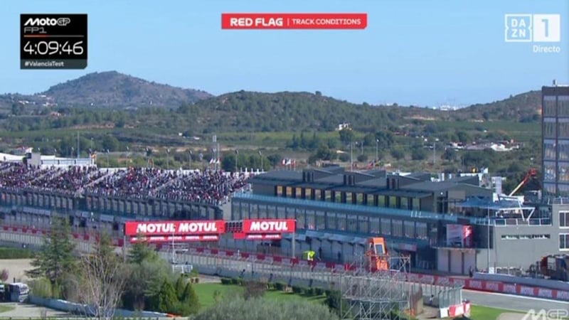 Los pilotos de MotoGP se pierden las tres primeras horas del test de Cheste