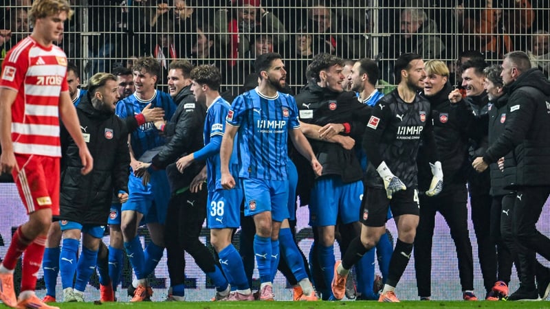 Fußball-Bundesliga: Heidenheim jubelt nach furioser Schlussphase in Berlin