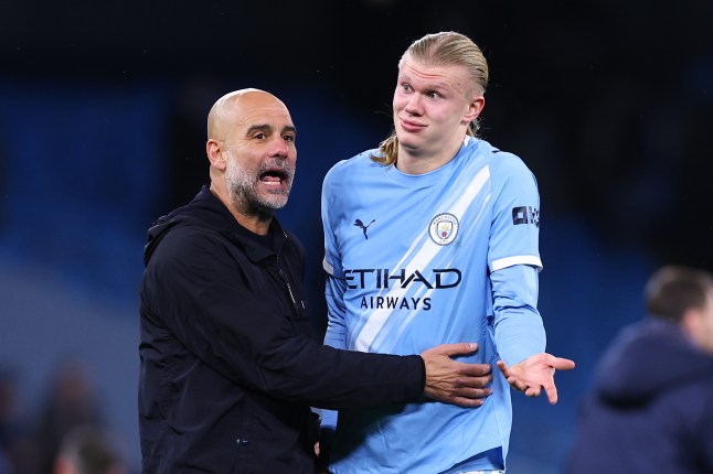 What Pep Guardiola told Erling Haaland in heated exchange after Man City win