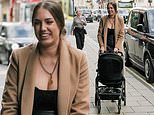 Amber Le Bon is seen for the first time with her baby boy as she enjoys a lavish lunch at Claridge's in London after welcoming first child with boyfriend Ben Mercer