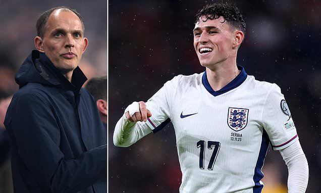 Thomas Tuchel lauds 'excellent' Phil Foden after playing him in a surprise new role against Serbia - days after telling Man City star he CANNOT play in same team with Jude Bellingham and England captain Harry Kane