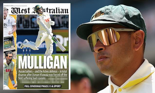 Australia's ruthless media turn on their OWN cricketers and concede Ashes defence is in 'total disarray' already - before revealing embarrassing real reason why Usman Khawaja was unable to open