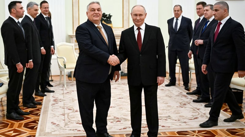 Empfang im Kreml: Putins warme Worte für Orbán