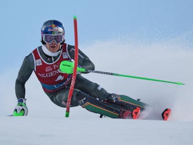 Chasing Brazil's first Alpine skiing World Cup win, Pinheiro Braathen leads slalom after 1st run