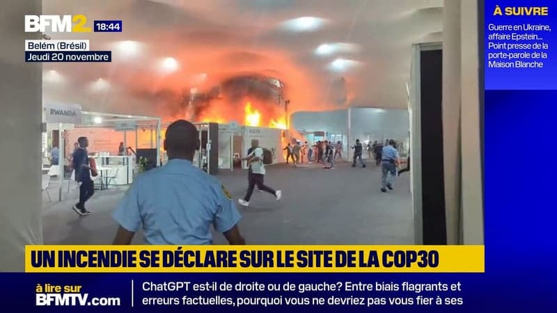 Un incendie se déclare sur le site de la COP30 à Belem, au Brésil
