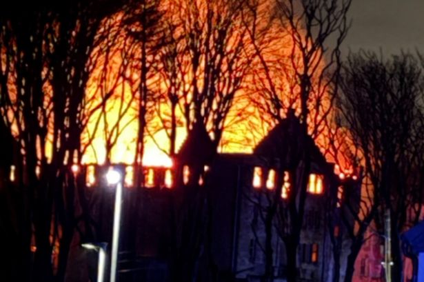 Major fire rips through derelict nursing home at old Hartwood Hospital site