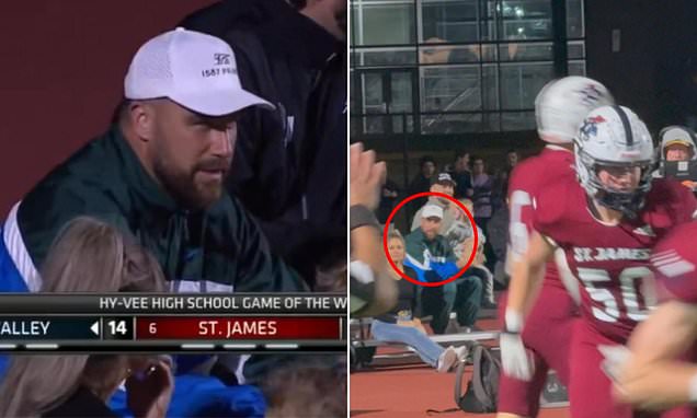 Travis Kelce swaps the NFL for Friday Night Lights as Chiefs star supports friend's high school team