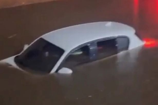 Three horrifying Storm Claudia flood videos with bins floating and cars underwater