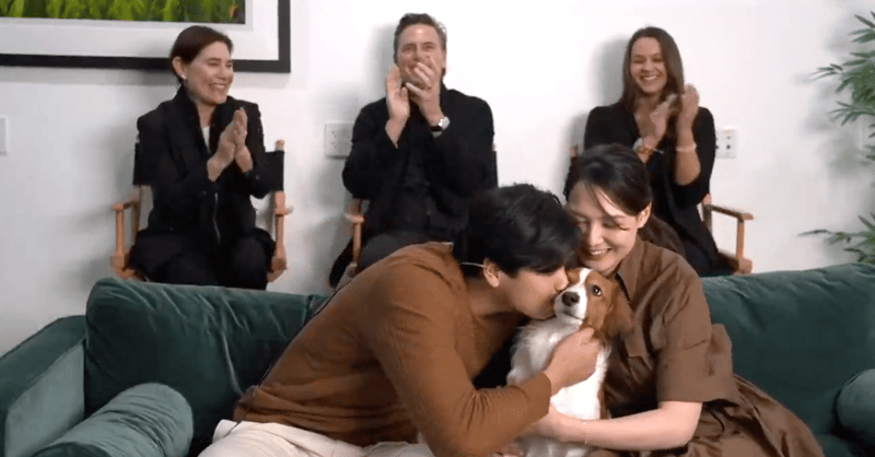 Shohei Ohtani has awkward moment with wife and dog while accepting NL MVP award