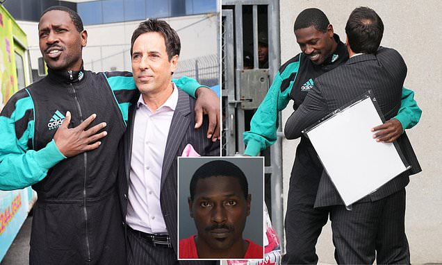 Antonio Brown hugs attorney and heads straight to a food truck after posting $25k bond to seal prison release amid attempted murder charge