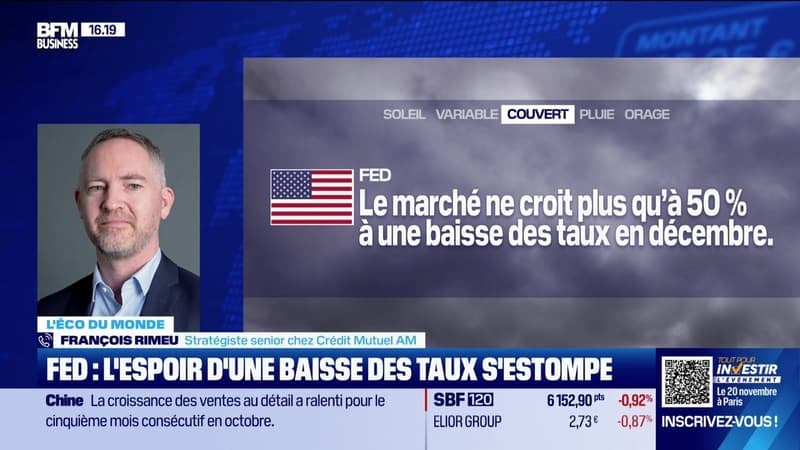 L'éco du monde : FED, le marché n'y croit plus vraiment pour décembre - 14/11
