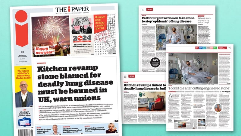 The i Paper’s silicosis investigation nominated for 2025 British Journalism Award