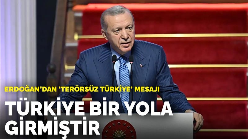 Erdoğan'dan 'Terörsüz Türkiye' mesajı: Türkiye bir yola girmiştir