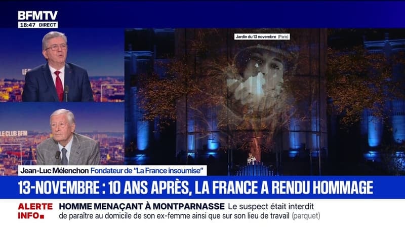 Hommage du 13-novembre: "Il y a une force de volonté d'être le peuple français", déclare Jean-Luc Mélenchon, fondateur de LFI