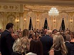 Barron Trump towers over dad as he electrifies Mar-a-Lago with stunning re-appearance after he went 'missing'