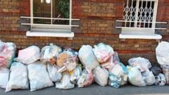 Bin bags are piling up on this street and residents have had enough