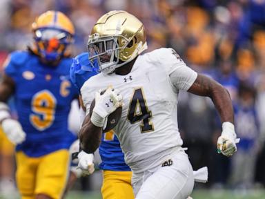 Jeremiyah Love and No. 9 Notre Dame overwhelm No. 23 Pittsburgh in 37-15 victory